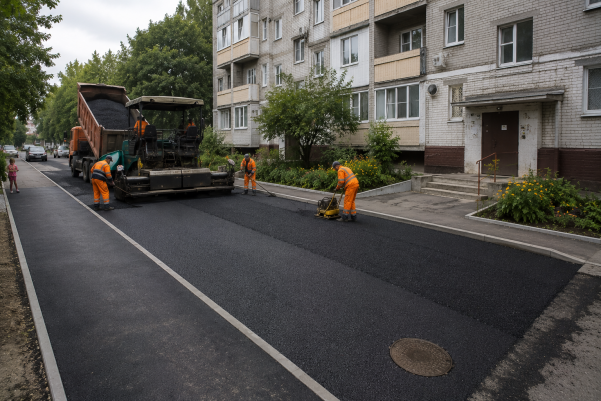 Асфальтирование придомовой территории в Новосибирске